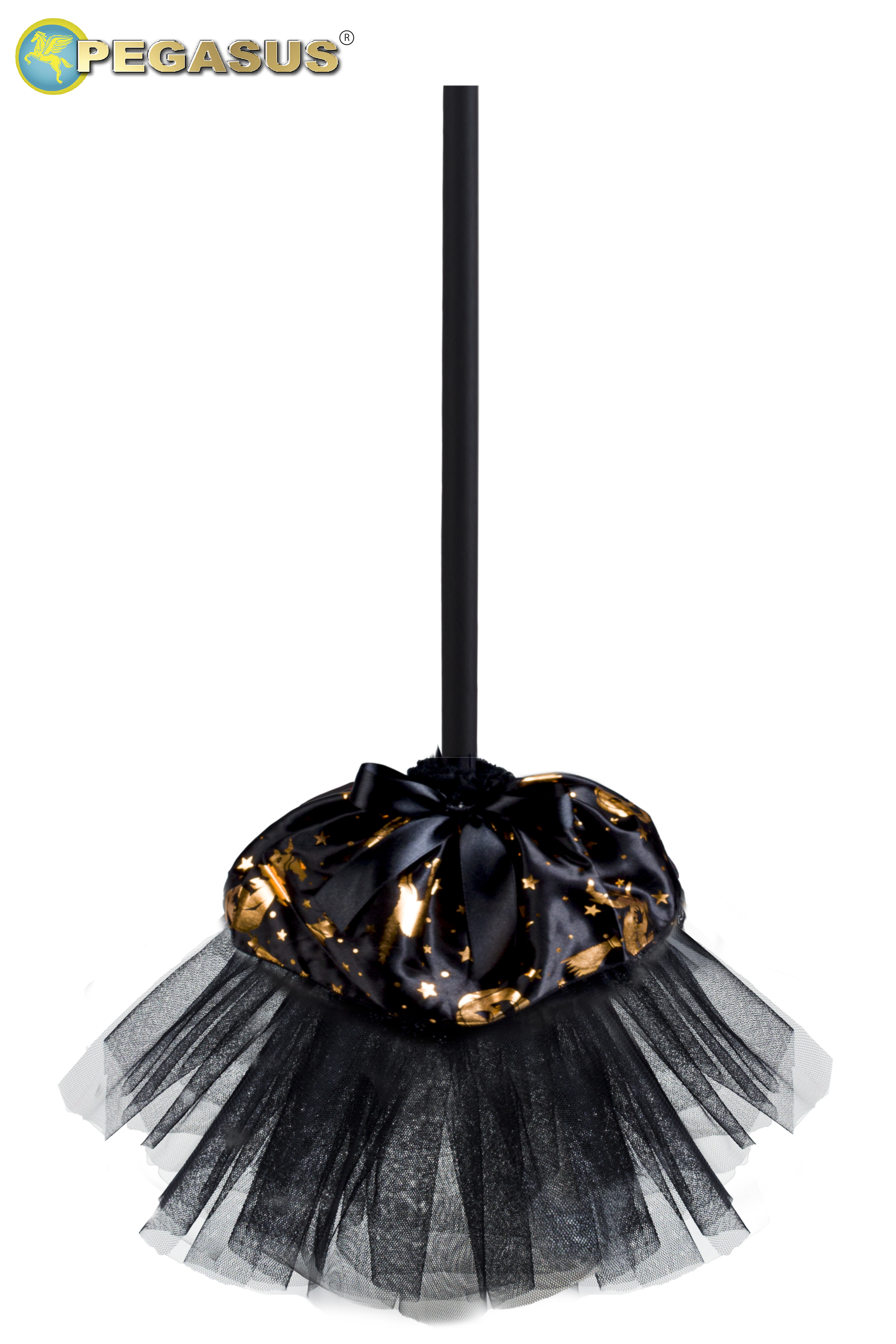 SCOPA STREGA ORO DI HALLOWEEN